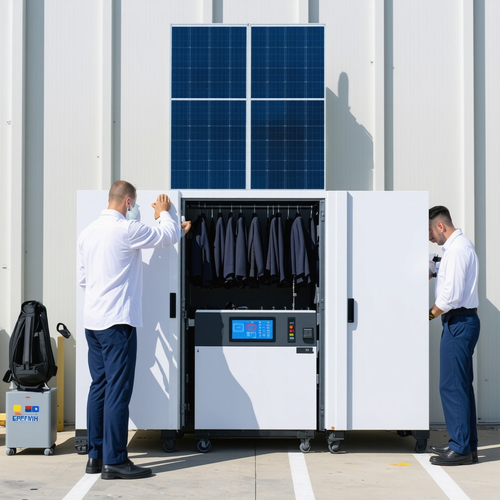 High-tech eco-friendly suit cleaning machines and infrared pressing technology in Tampa Bay facility