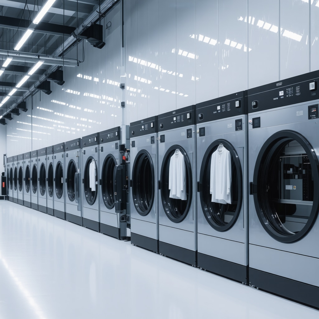 Supercritical CO2 cleaning machine and biodegradable packaging at eco-friendly dry cleaning facility