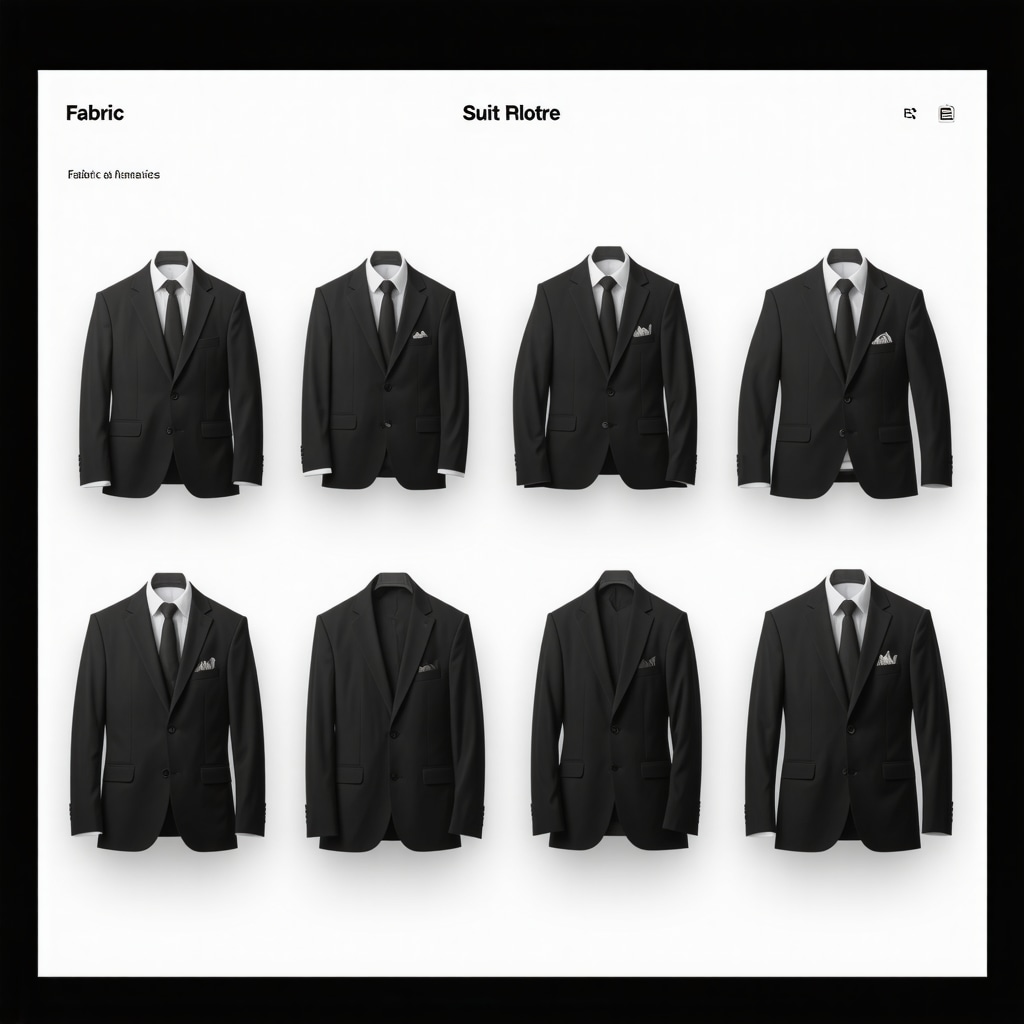 Virtual wardrobe dashboard displaying suit fabric health and styling recommendations