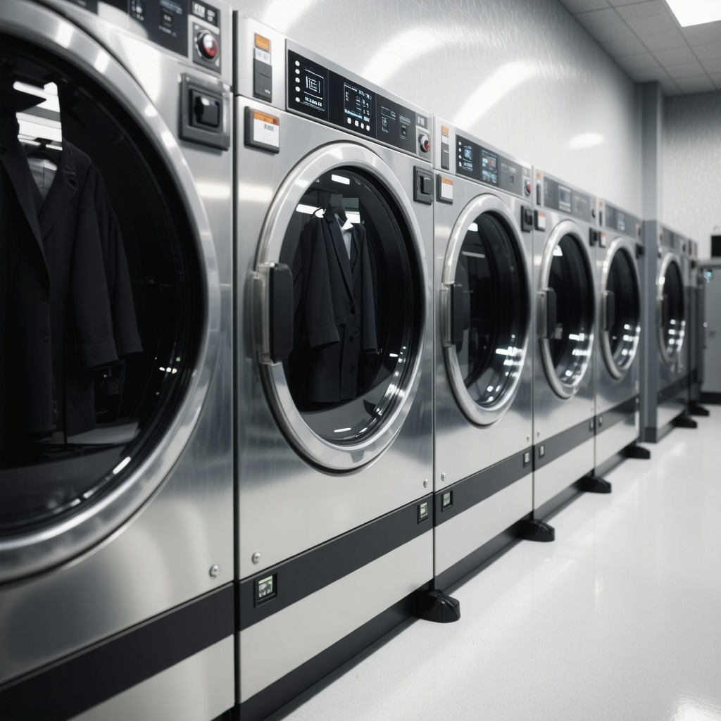 Advanced dry cleaning machinery using AI and sensors for suit care in Tampa Bay