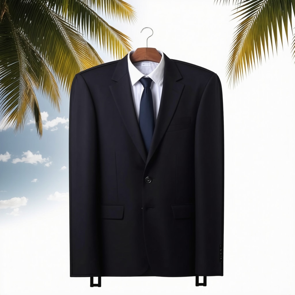Adaptive garment bag with temperature and humidity sensors protecting a suit in a professional environment