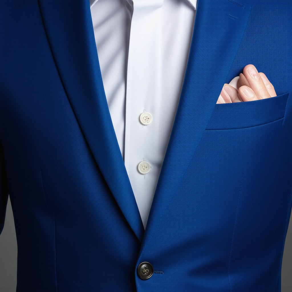 Close-up of bespoke suit fabric being treated with nanotechnology and advanced cleaning techniques in Tampa Bay professional facility