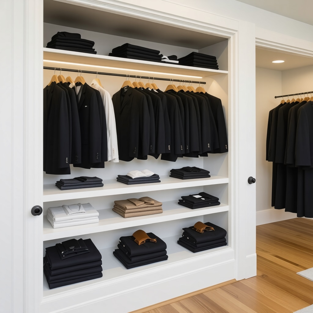 Smart wardrobe with IoT sensors and humidity control devices preserving suits in Tampa Bay