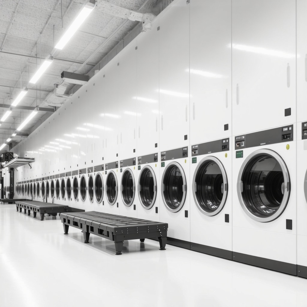 Dry cleaning facility with AI fabric diagnostics and eco-friendly equipment in Tampa Bay