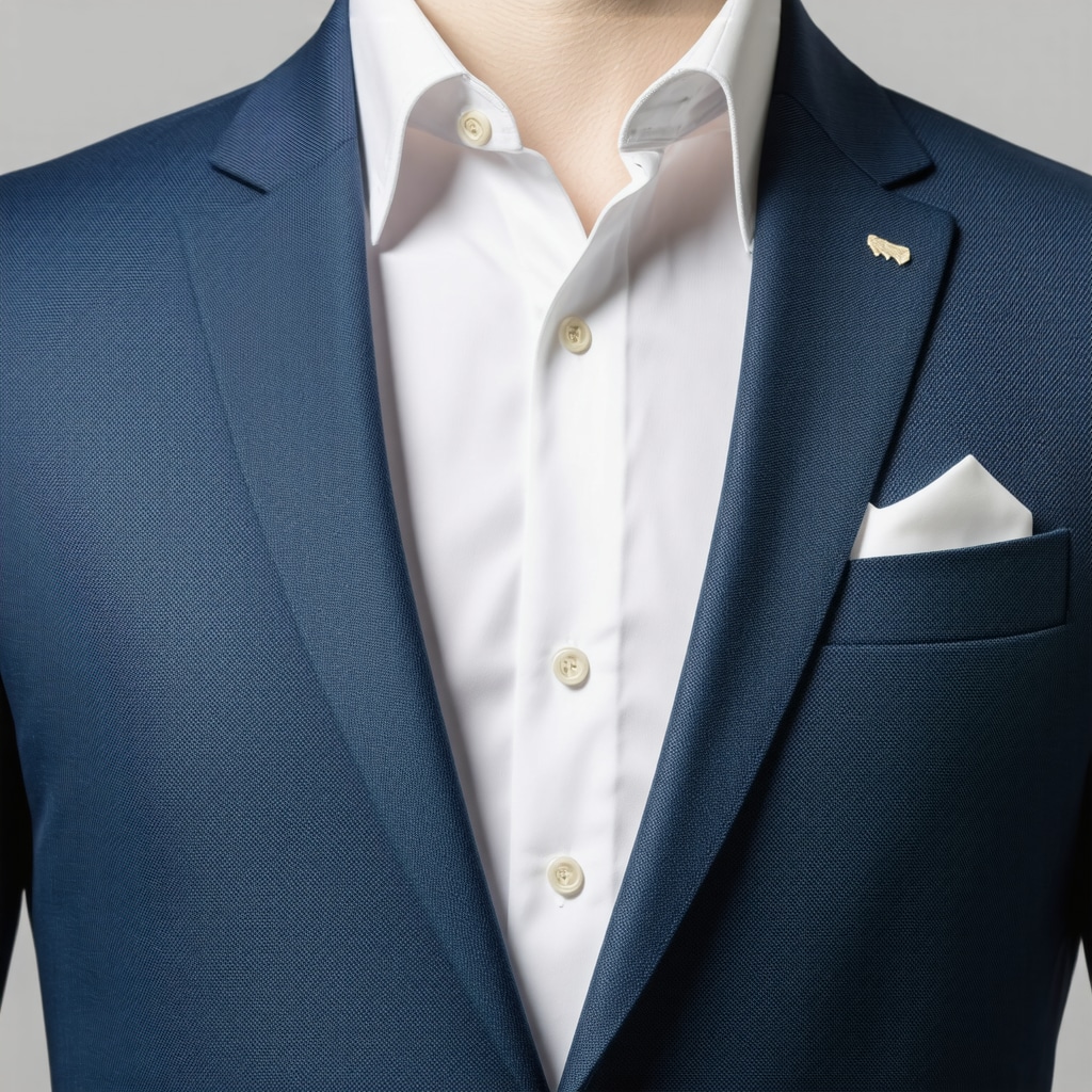Luxury wool suit undergoing advanced ozone and nanotechnology fabric treatment