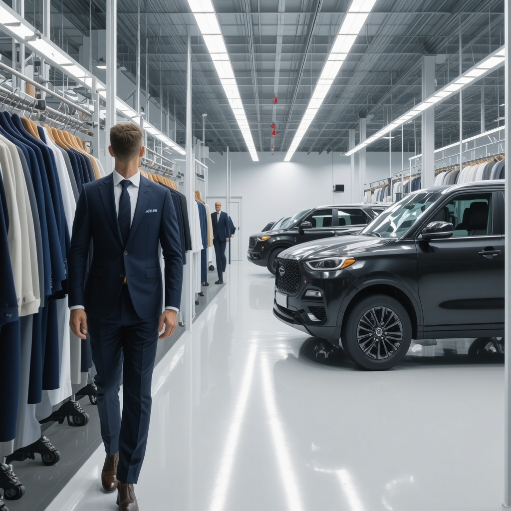 AI fabric analysis and nanotechnology in VIP suit cleaning with climate-controlled delivery vehicles