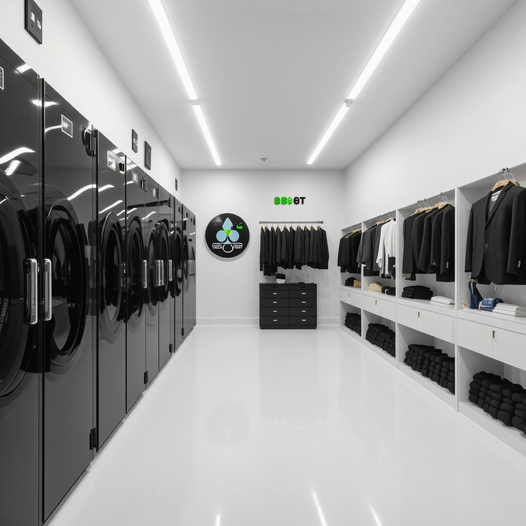 Dry cleaning facility with enzyme-based cleaning equipment and specialized suit storage solutions in Tampa Bay