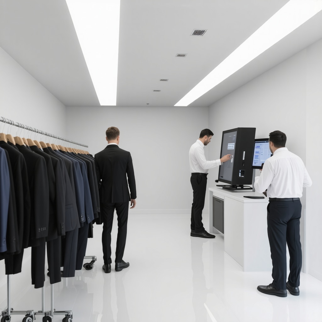Technicians using digital fabric analytics and eco-friendly solvent systems in Tampa Bay suit dry cleaning facility