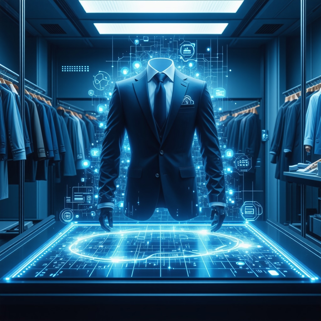 Holographic digital twin of suit fabric with AI and eco-friendly equipment in a lab setting