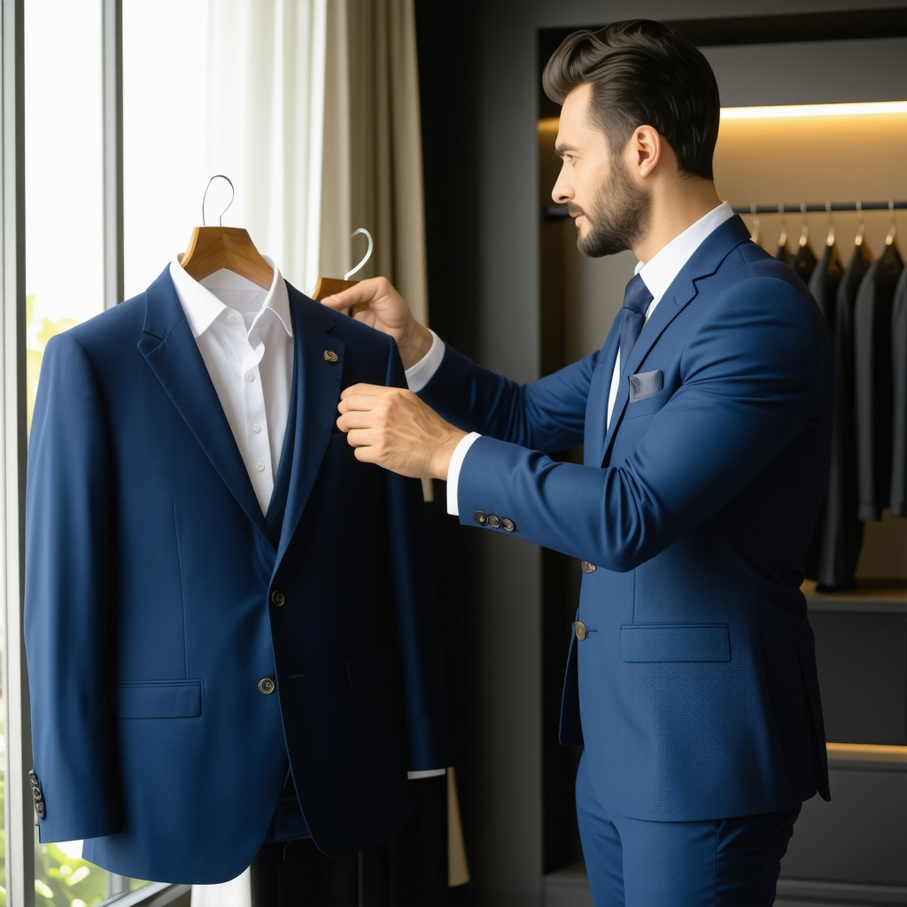 Professional using advanced eco-friendly dry cleaning technology on wedding suit in Tampa Bay