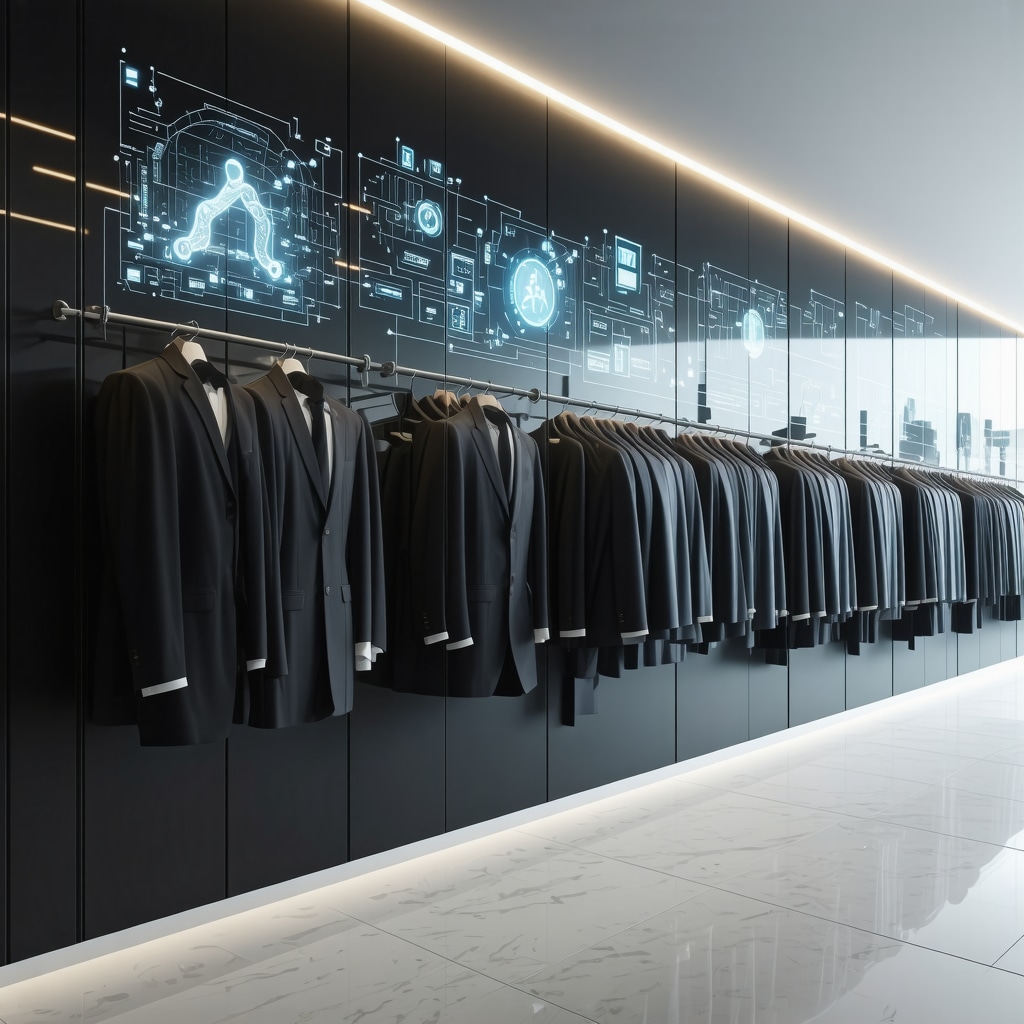 Modern dry cleaning facility in Tampa Bay using nanotechnology and AI for sustainable suit care