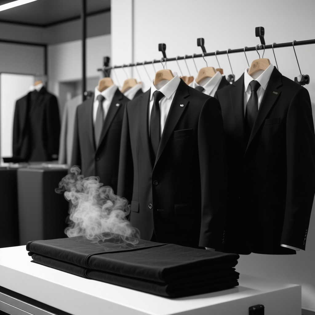 Advanced suit pressing equipment with steam and digital sensors focusing on eco-friendly methods in Wiregrass FL