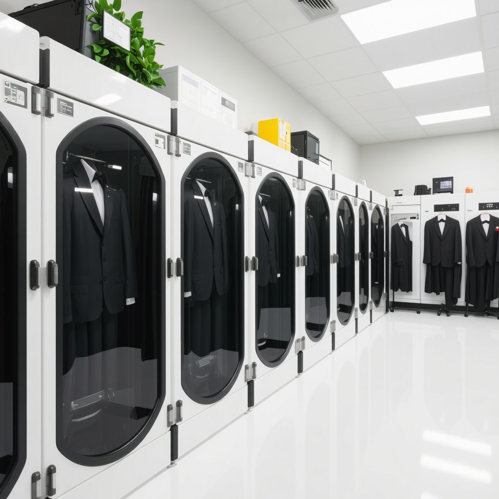 Green solvent cleaning technology with nanotech and AI monitoring in Tampa Bay suit care facility