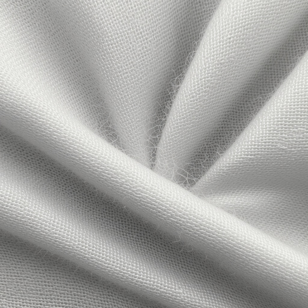 Microscopic close-up image showing linen fabric fibers and effects of humidity in Tampa Bay