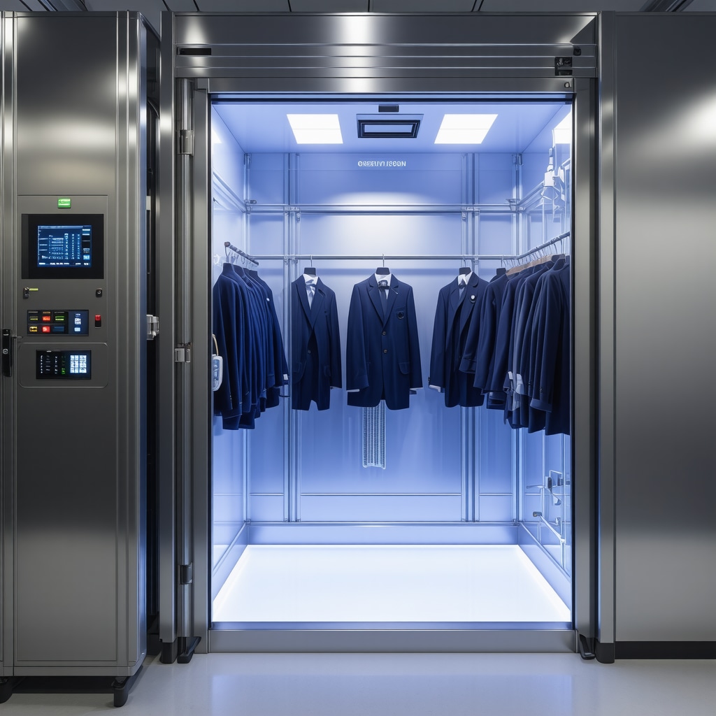 Advanced textile conditioning chamber applying nanotechnology and AI for suit fabric protection in Tampa Bay