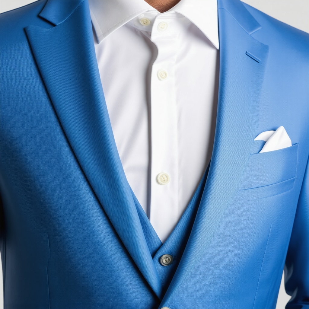 Luxury wedding suit fabric under nanotechnology coating and ozone treatment in Tampa Bay