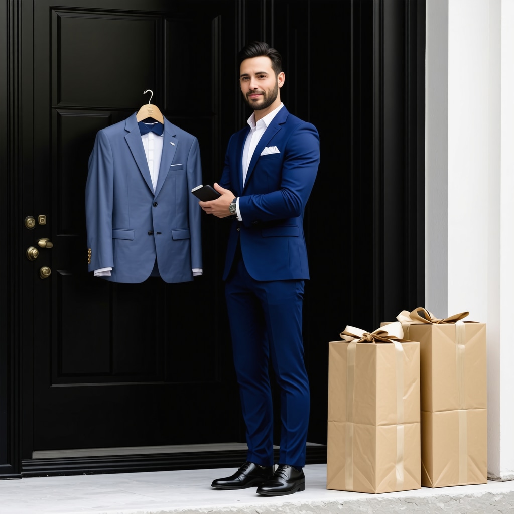 Professional receiving eco-friendly suit cleaning delivery with advanced fabric care equipment in Tampa Bay