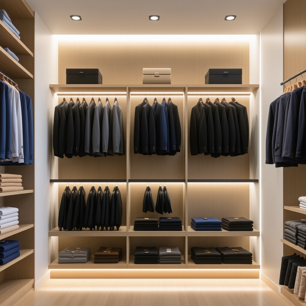 IoT-enabled smart closet with sensors for humidity and temperature control preserving suits