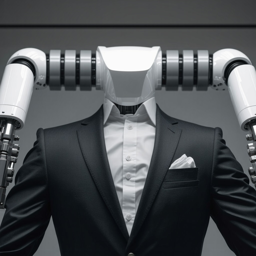 Robotic arms pressing a wool suit using advanced AI-controlled machinery in Tampa Bay