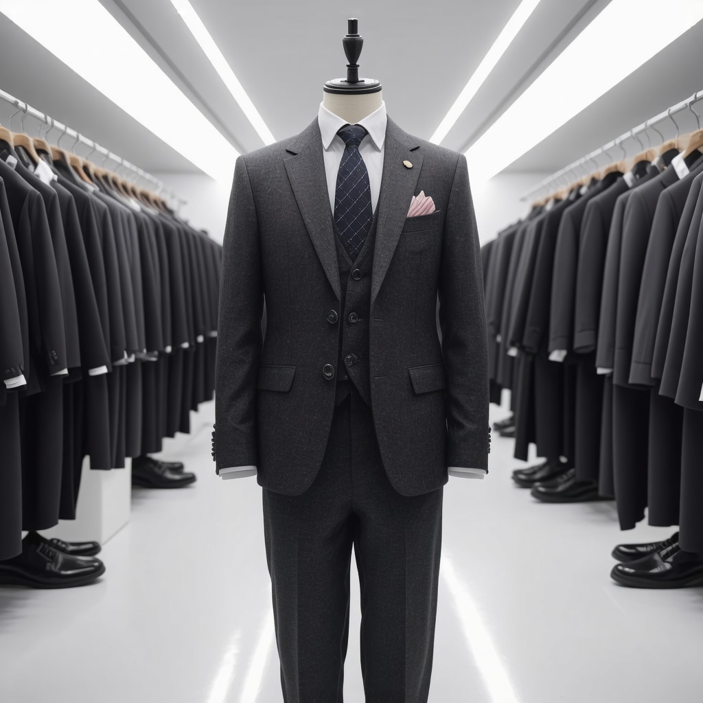 Laboratory with AI equipment analyzing wool suits and applying probiotic treatments under humid conditions in Tampa Bay