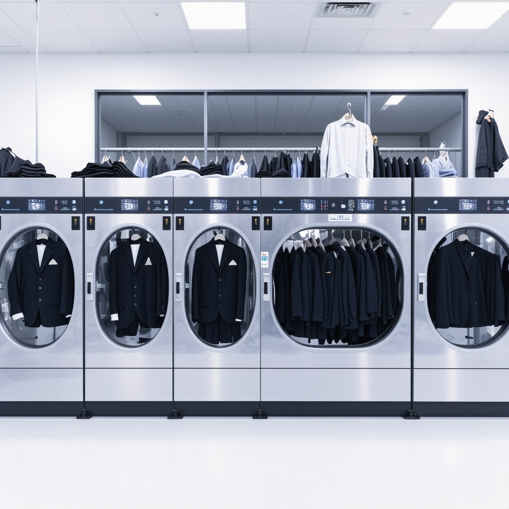 Modern suit cleaning facility with automation and eco-friendly solutions in Tampa