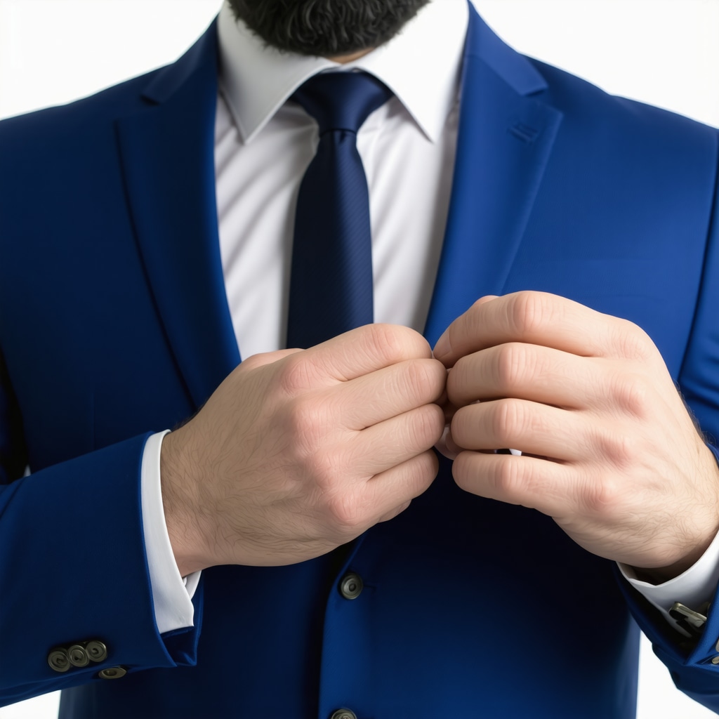 Professional suit being cleaned with eco-friendly solutions in Tampa Bay