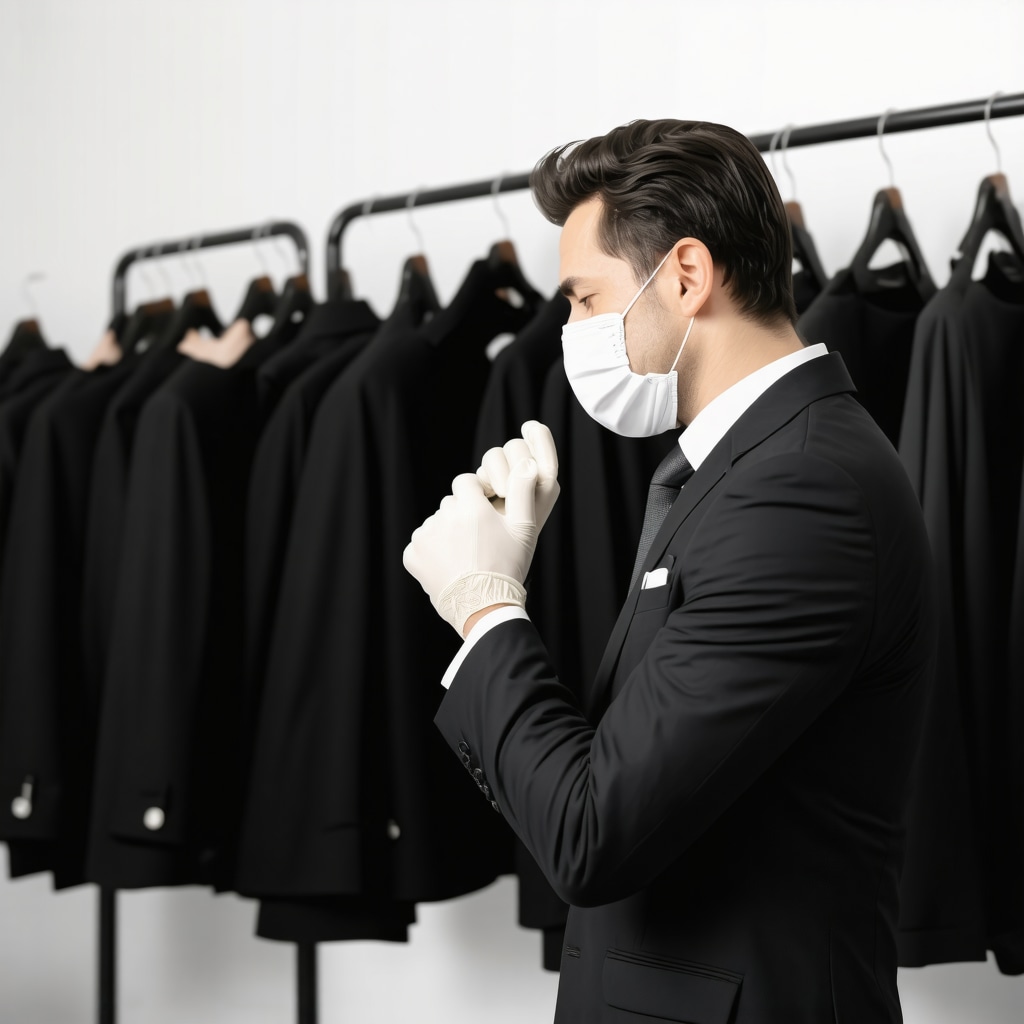 Professional cleaning a suit using eco-friendly methods in Tampa Bay