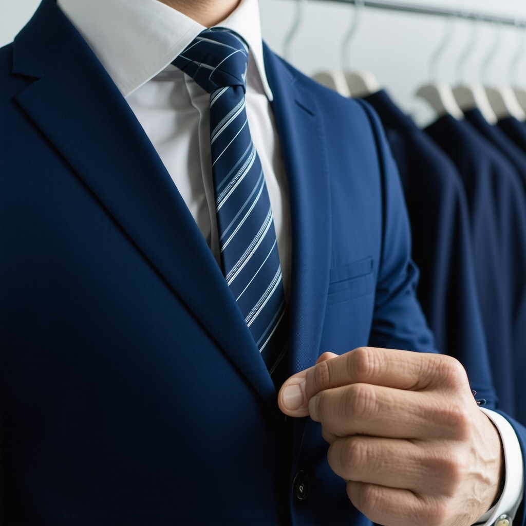 Technician professionally cleaning a suit with eco-friendly methods in Tampa Bay