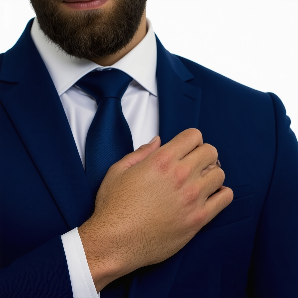Professional suit cleaner applying eco-friendly solvent to stain