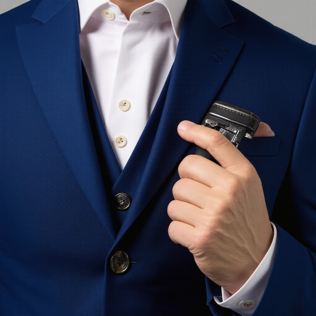 Close-up of a professional steamer being used on a wool suit, highlighting proper distance and gentle motion