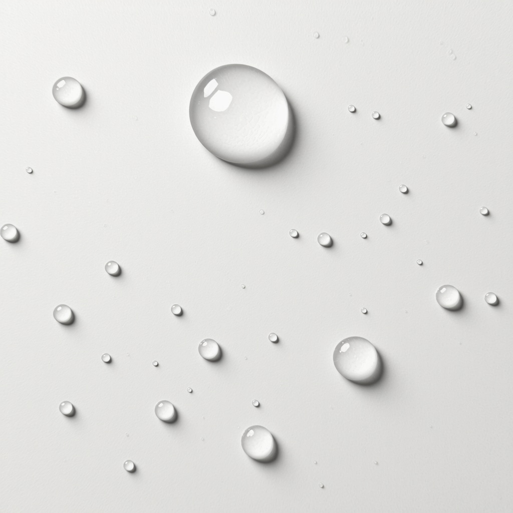 Close-up of suit fabric with nano-coating demonstrating water resistance