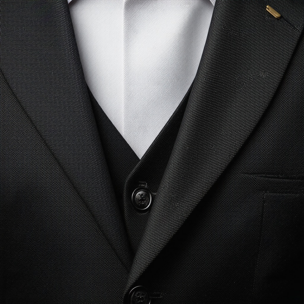 Luxury suit fabric with nanotechnology coating demonstrating water resistance