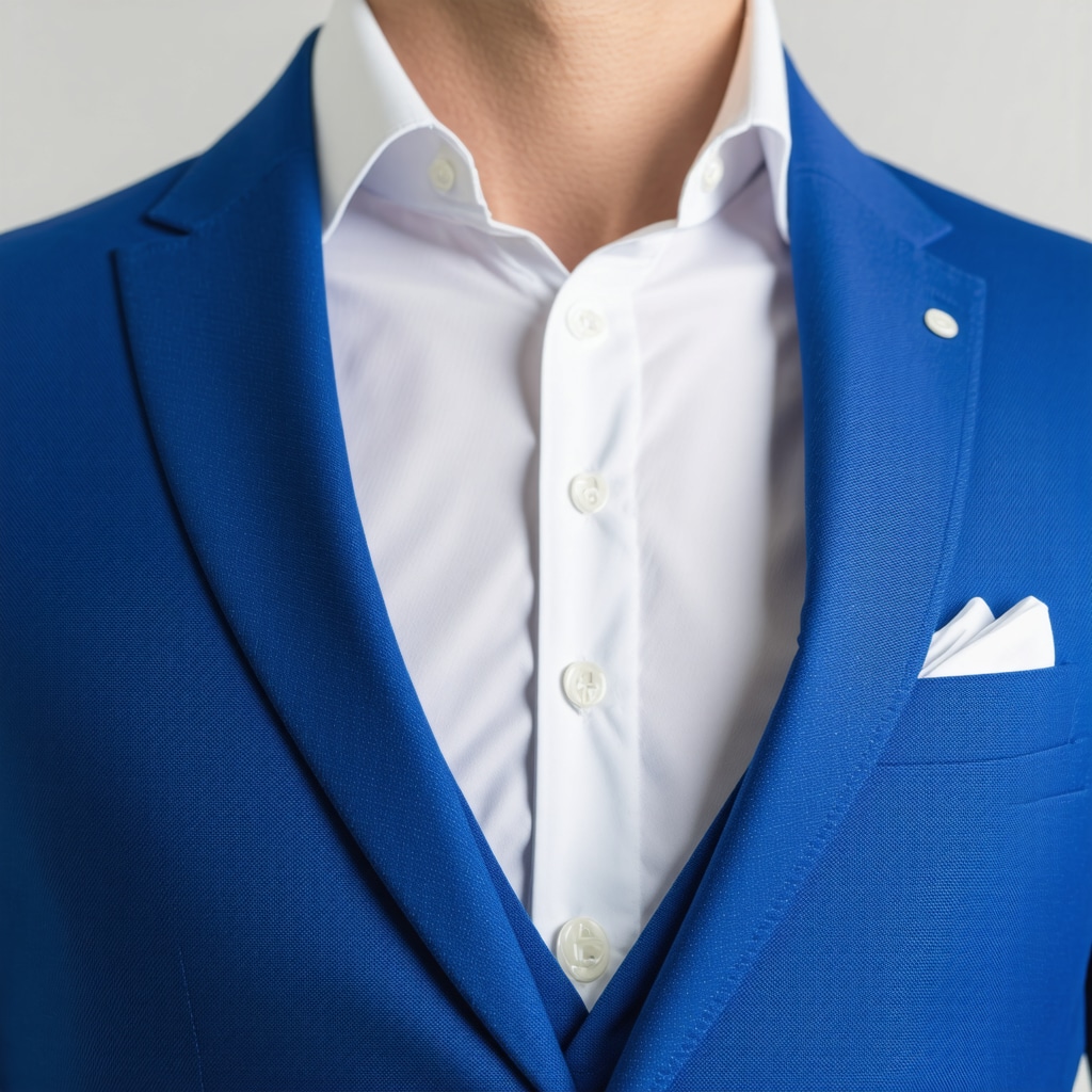 Close-up of suit fabric receiving nanotechnology protective coating in dry cleaning
