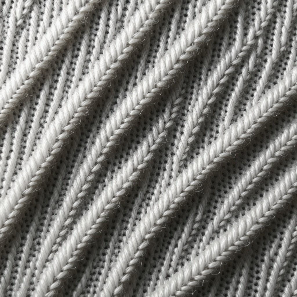Microscopic view of linen fibers coated with nanotechnology for water and oil repellency