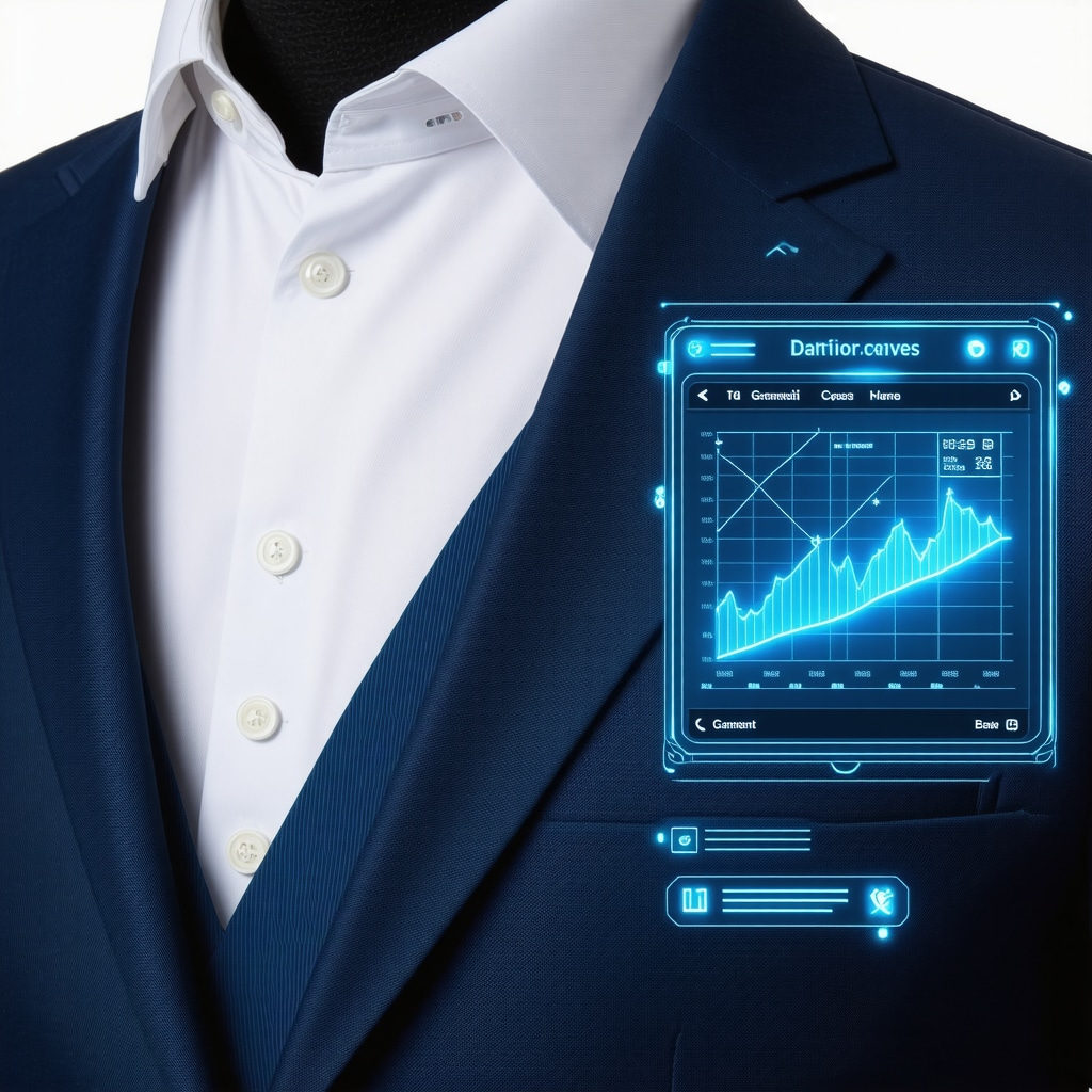 Luxury suit fabric with nanotechnology treatment and AI data interface for odor management
