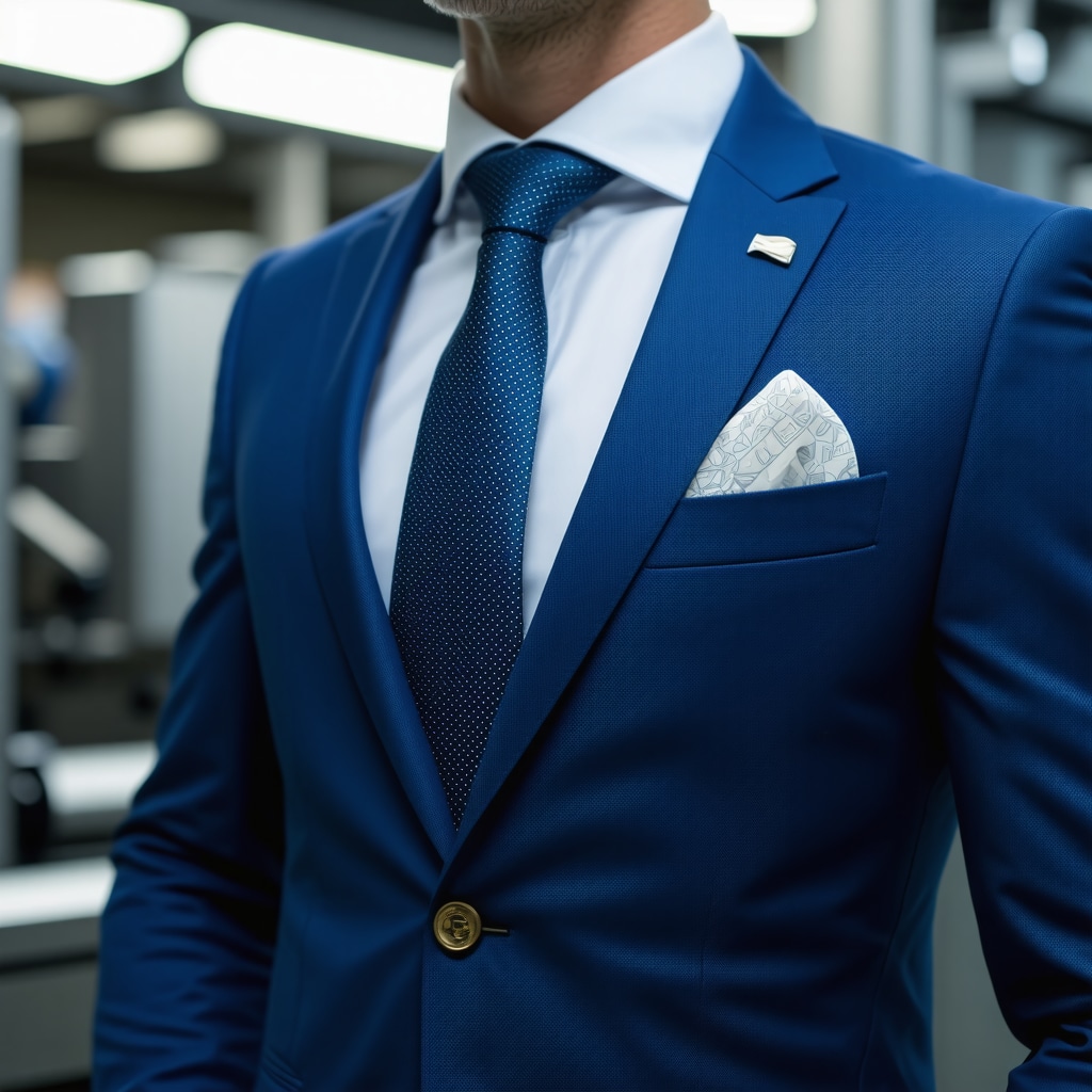 A suit being cleaned with ultrasonic cleaning equipment in a professional setting.