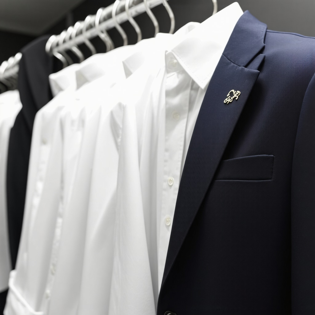 Technicians using ultrasonic cleaning equipment on suits in Tampa's eco-friendly dry cleaning facility
