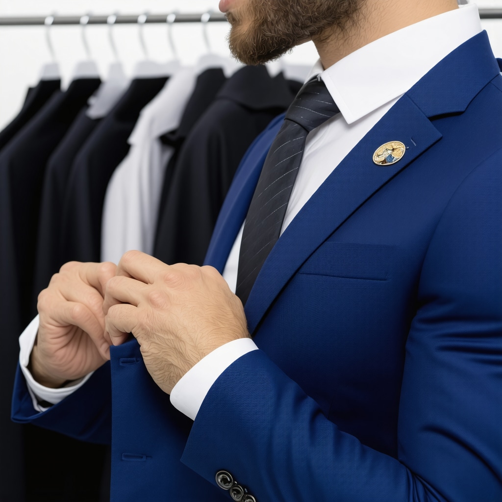 Professional dry cleaner with suit in eco-friendly cleaning environment