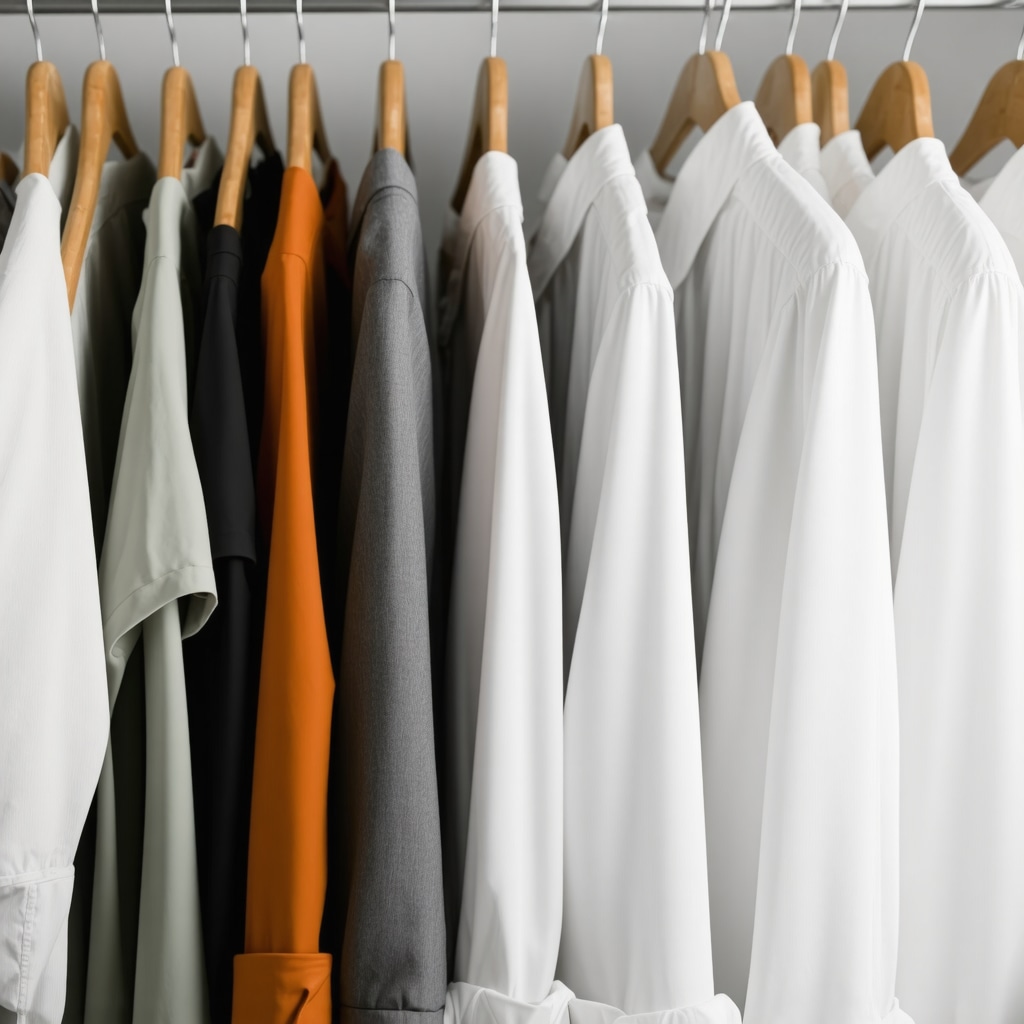 Well-organized wardrobe with suit storage accessories suited for humid weather
