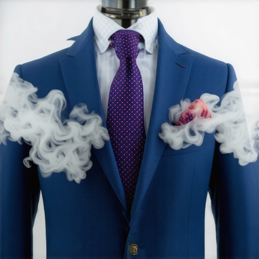 Professional dry cleaner pressing a suit with steam in a modern facility