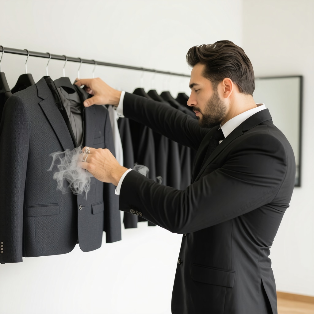Expert steaming a suit at a Tampa Bay dry cleaning service