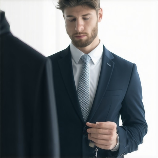 Suit being cleaned with eco-friendly methods at Tampa Bay dry cleaner