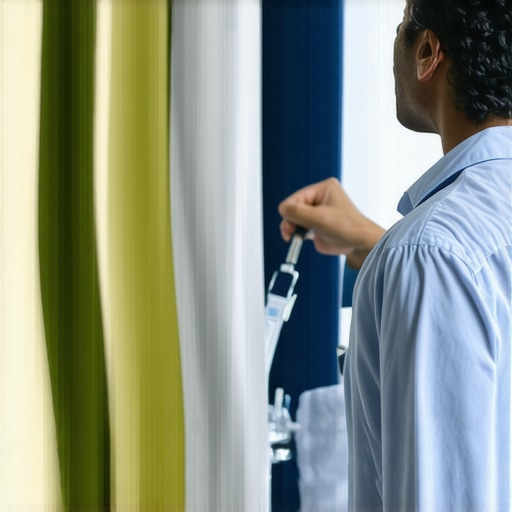 Technician cleaning a suit with eco-friendly methods in Tampa Bay
