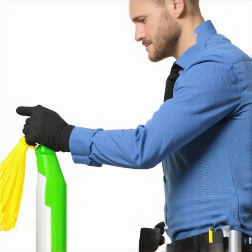 Professional demonstrating eco-friendly suit cleaning methods in Tampa Bay