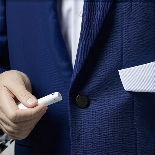 Suit being cleaned using ultrasonic and nanotechnology methods for eco-conscious preservation.