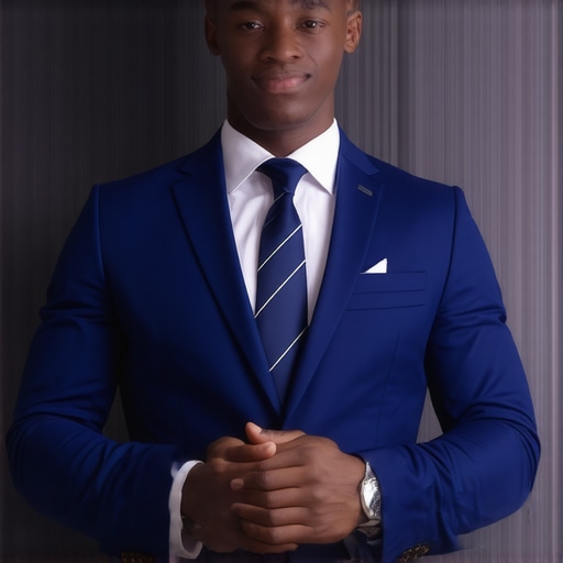 A Tampa Bay professional in a well-pressed suit in a modern office setting