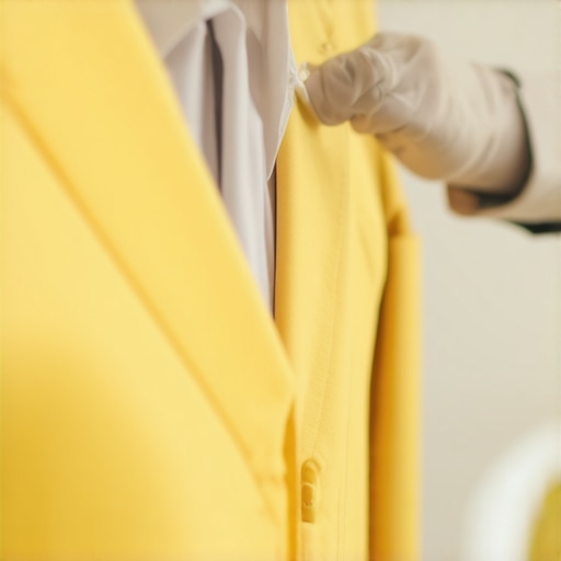 Professional suit cleaner performing eco-friendly dry cleaning in Tampa