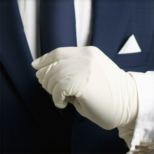 Detailed image of suit being cleaned with hypoallergenic solvents in a professional environment.