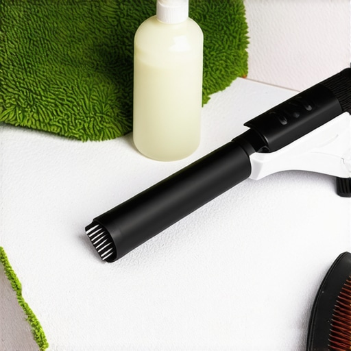 A professional fabric steamer and eco-friendly cleaning products for suit maintenance